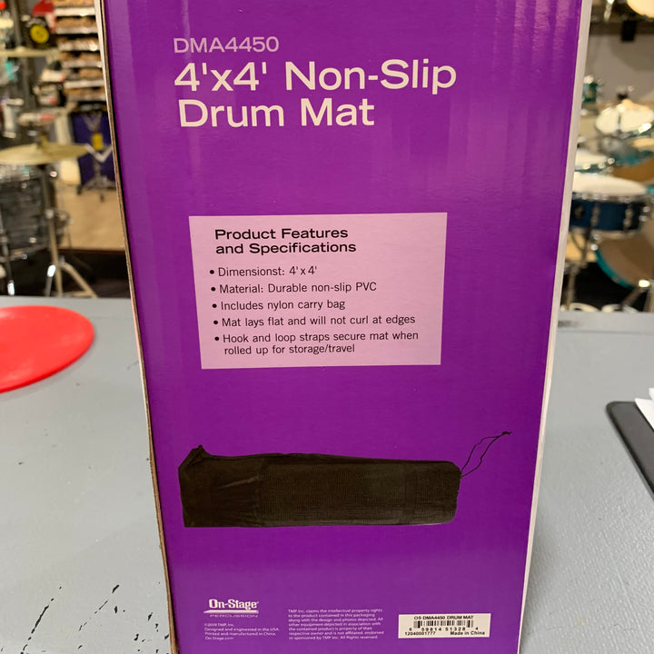 On-Stage DMA4450 Non-Slip Drum Mat - 4' x 4'