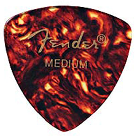Fender Guitar Pick 346 Shape Classic Celluloid - Tortoise Shell - Medium, 12-Count