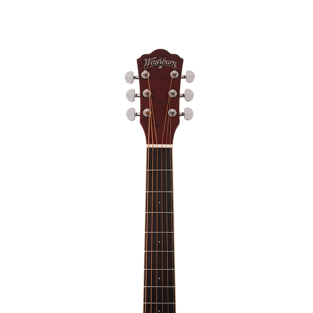 Washburn DFBDA Deep Forest Dreadnought, Poplar Burl Top, Okoume Back & Sides, Amber Fade Gloss