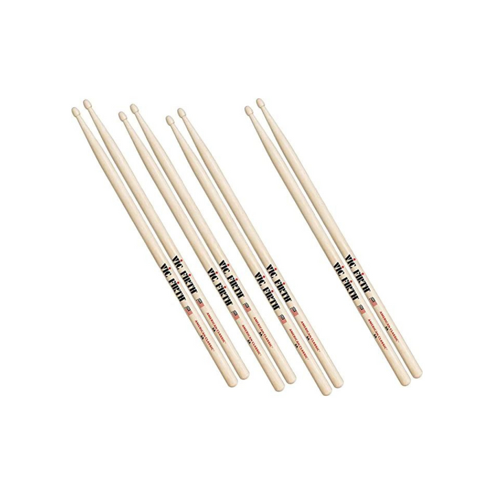 Vic Firth American Classic 5A Wood Tip Drumsticks Value Pack Buy 3 Get 1 Free