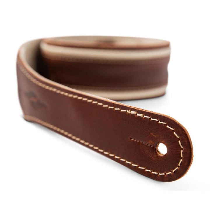 Taylor Element 2.5" Leather Guitar Strap - Brown/Cream