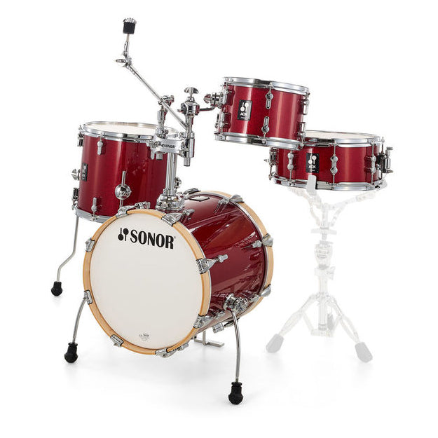 Sonor AQX Jungle Set 4-Piece Drum Kit with Cymbal / Tom Holder - Red Moon Sparkle