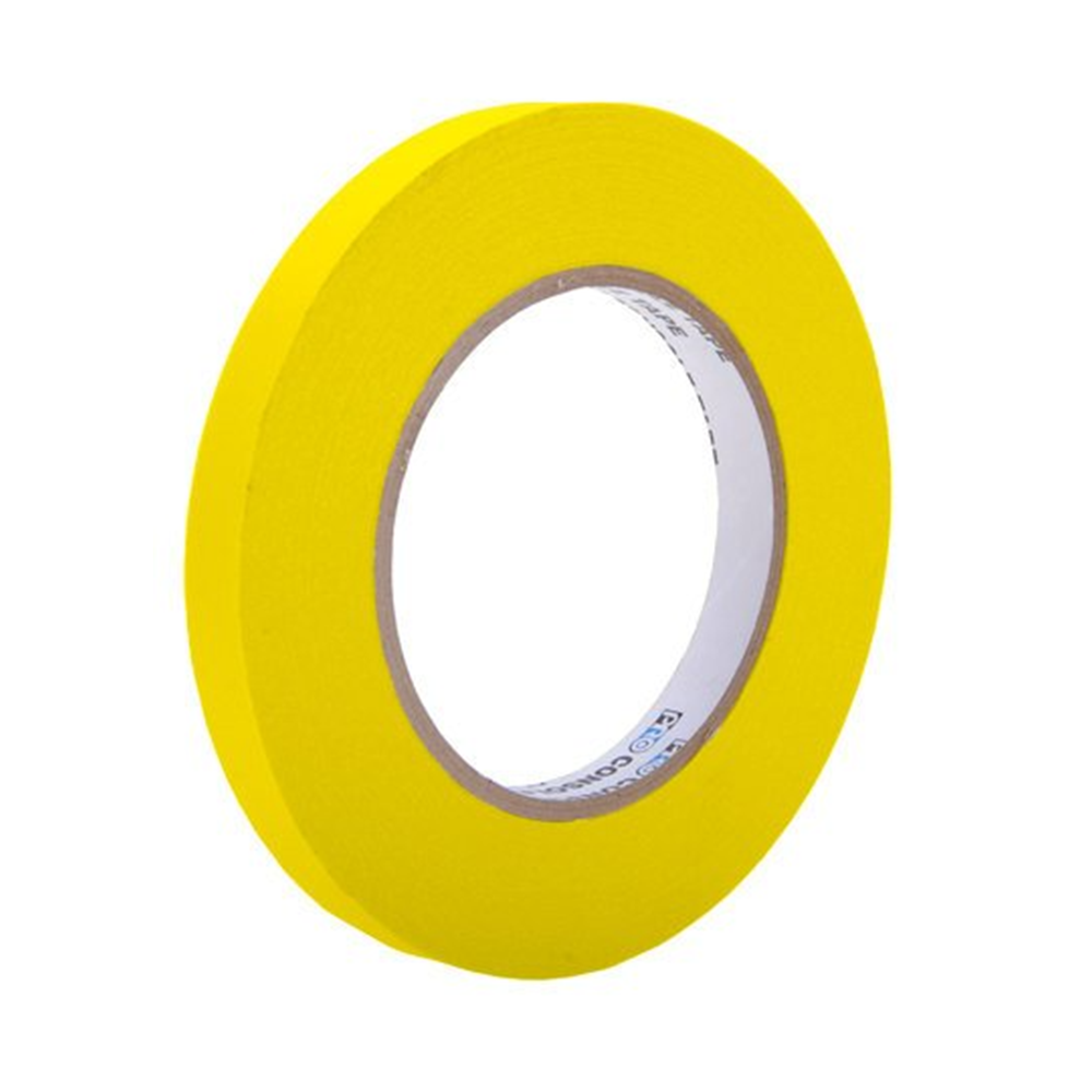 Pro Tape Pro Console 1/2” x 60 yd Flatback Tape - Yellow
