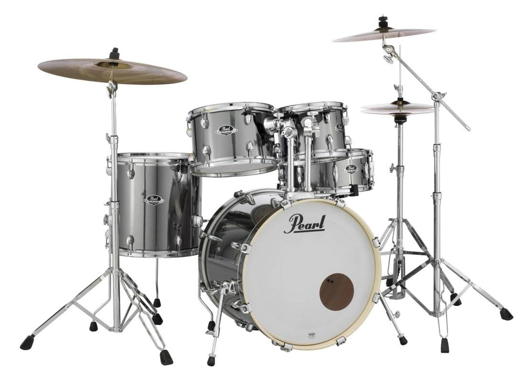 Pearl Export Exx 5-piece Drumkit & Hardware in Smokey Chrome W/ Zildjian Cymbal Pack No Throne - Exx785zpc21