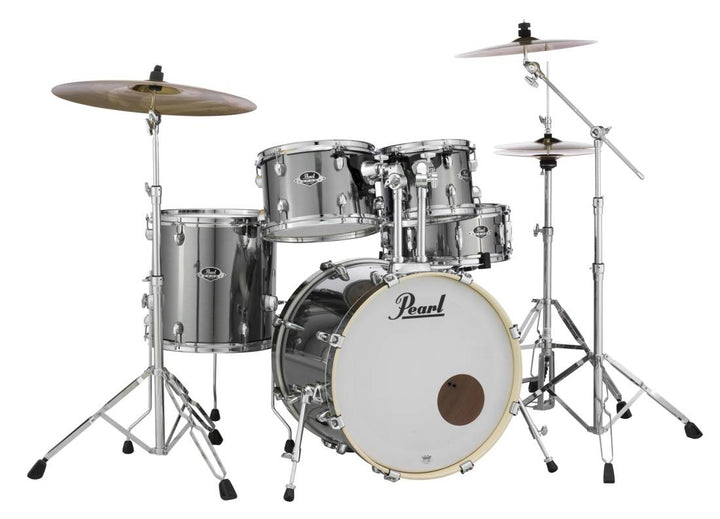 Pearl Export Exx 5-piece Drumkit & Hardware in Smokey Chrome W/ Zildjian Cymbal Pack No Throne - Exx785zpc21