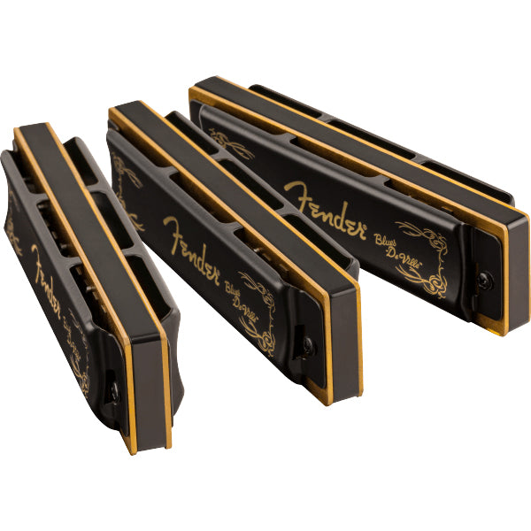Fender Blues DeVille Harmonica - Pack of 3 w/ Case