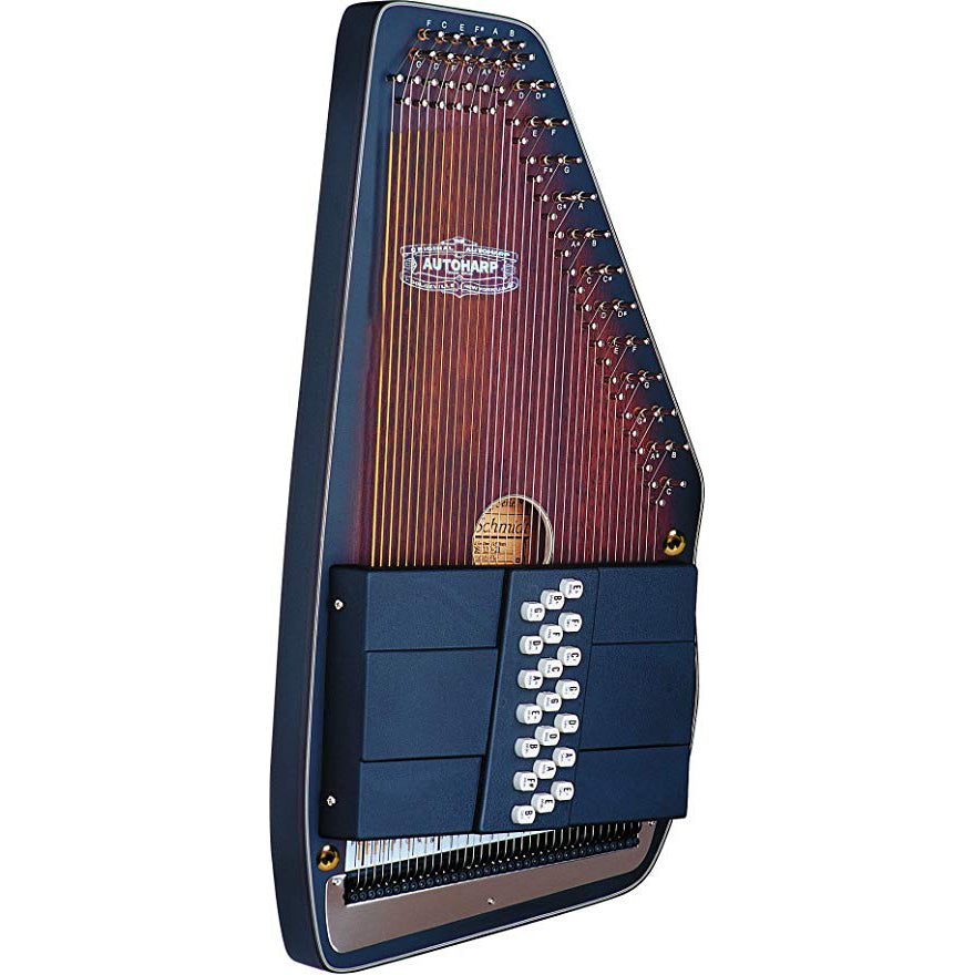 Oscar Schmidt OS11021AE Autoharp 21 Chord Americana w/Ovankol top & Solid Spruce back w/FTS & pickup Satin Brown Passive PU