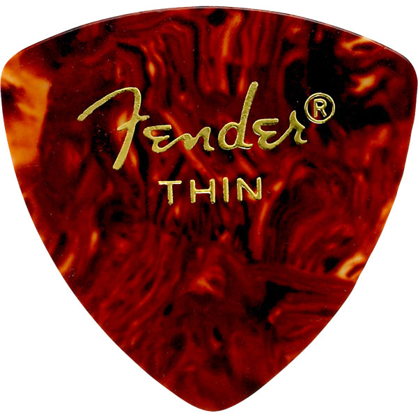 Fender Guitar Pick 346 Shape Classic Celluloid 1/2 Gross - Tortoise Shell - Thin, 72-Count