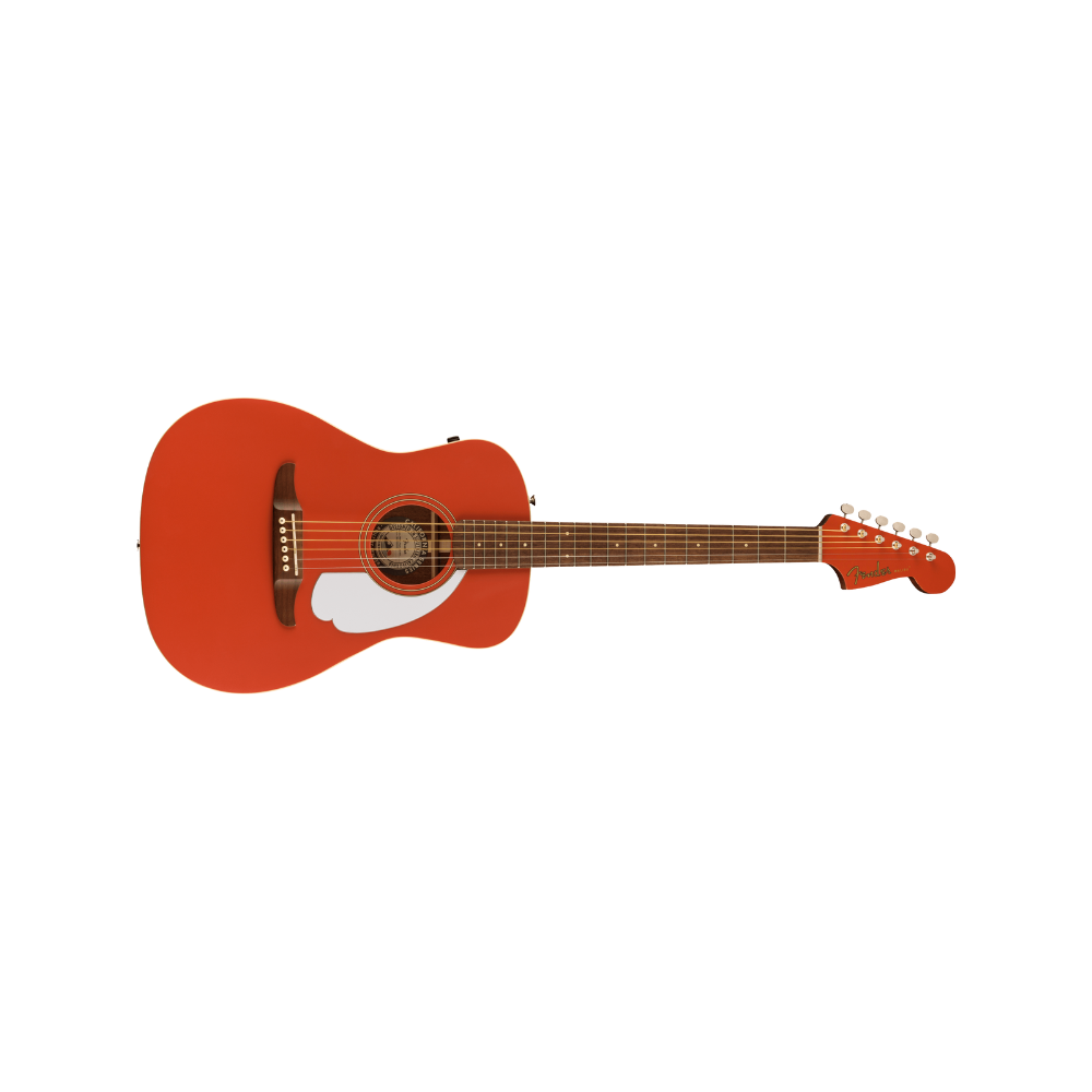 Fender California Series Malibu Player Walnut Fingerboard  White Pickguard - Fiesta Red