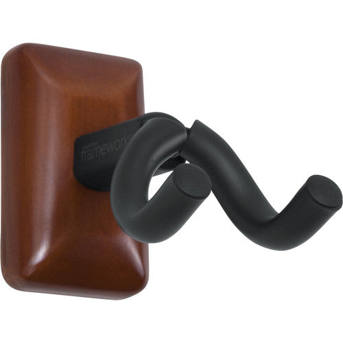 Gator GFW-UKE-HNGRMHG Wall Mounted Ukulele/Mandolin Hanger with Mohogany Mounting Plate