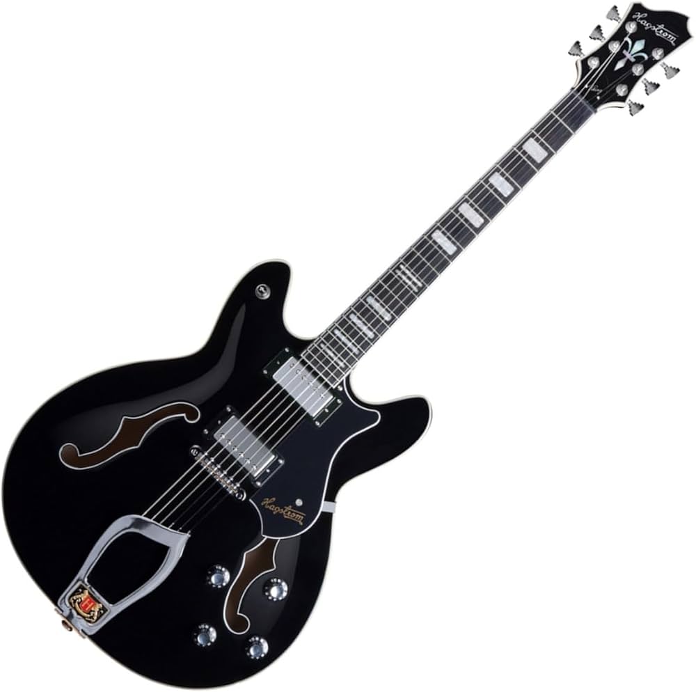 Hagstrom Vik-blk Viking Electric Guitar - Black Gloss