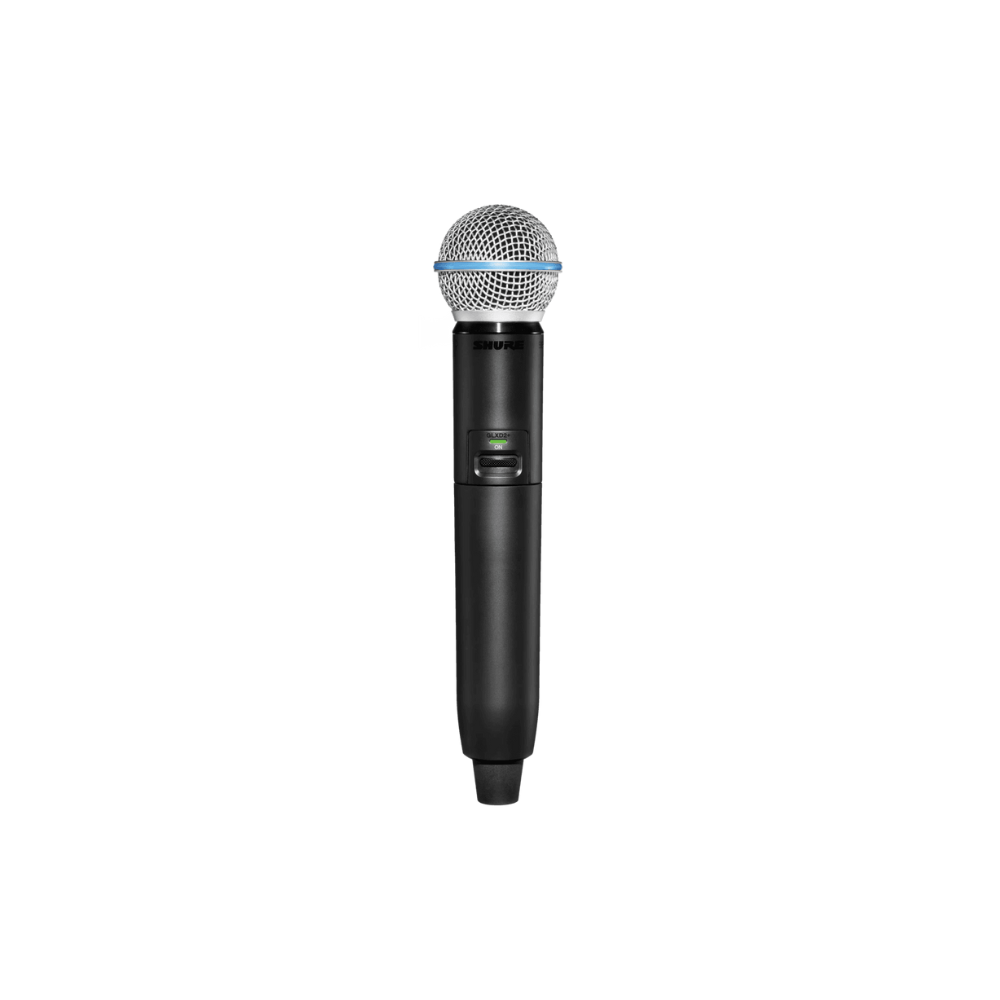 Shure GLXD24R+ Dual Band Wireless System with GLXD4R+ Half-rack Receiver and Beta®58A Handheld Transmitter
