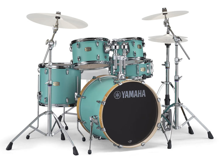 Yamaha SBX0F56-  Stage Custom Birch 5-Piece Shell Pack w/ hardware (10x7, 12x8, 14x13ft, 14x5.5, 20x17,  HW680W) - MSG Matte Surf Green