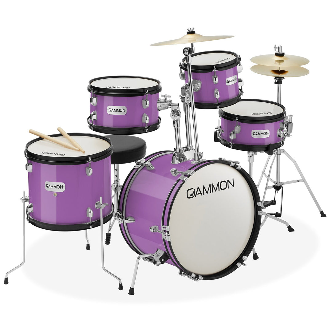 Granite Percussion Junior 3-piece Drum Kit (1610sd) with Cymbals and Hardware - Blue