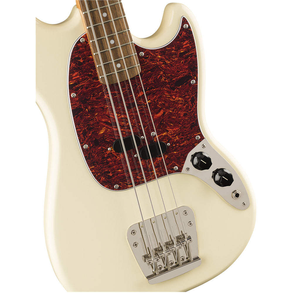 Squier Classic Vibe '60s Mustang Bass Laurel Fingerboard Electric Bass Guitar - Olympic White