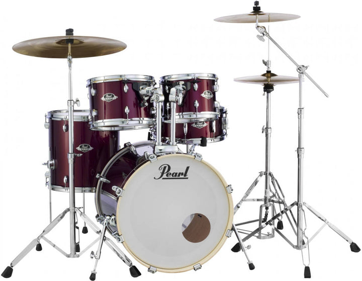 Pearl Export Exx 5-piece Drumkit & Hardware in Burgundy W/ Zildjian Cymbal Pack No Throne - Exx705nzpc760