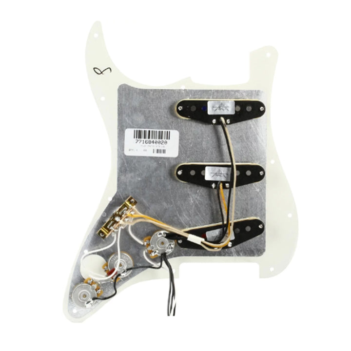 Fender Pre-Wired Strat Pickguard, Custom Shop Fat 50's SSS - Parchment