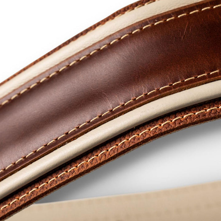 Taylor Element 2.5" Leather Guitar Strap - Brown/Cream