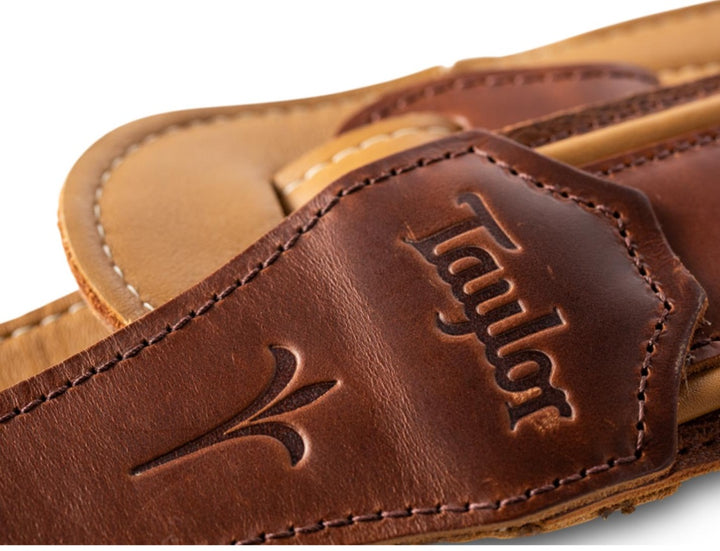 Taylor Spring Vine Strap,Med Brown Leather,2.5" Brown,Butterscotch Trim