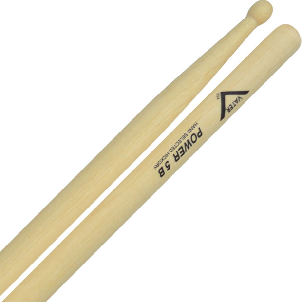 Vater VHP5BW - Vater American Hickory Drumsticks-Power 5B-Wood Tip Drumsticks