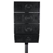 Gemini LRX-448 Line Array PA Speaker System - 4x 4.5” Quad Array Speakers & 12” Subwoofer w/ Stands