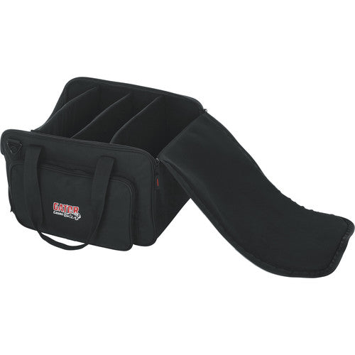 Gator G-LIGHTBAG-1911 Lightweight tote bag designed to fit up to 4 LED style PAR lights. Includes adjustable dividers