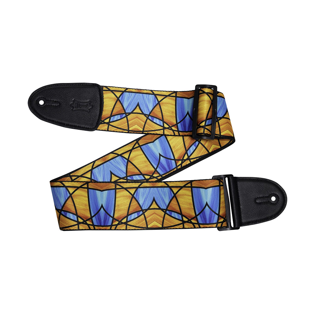 Levy's MP3SG-002 Stained Glass Guitar Strap - Orange and Blue
