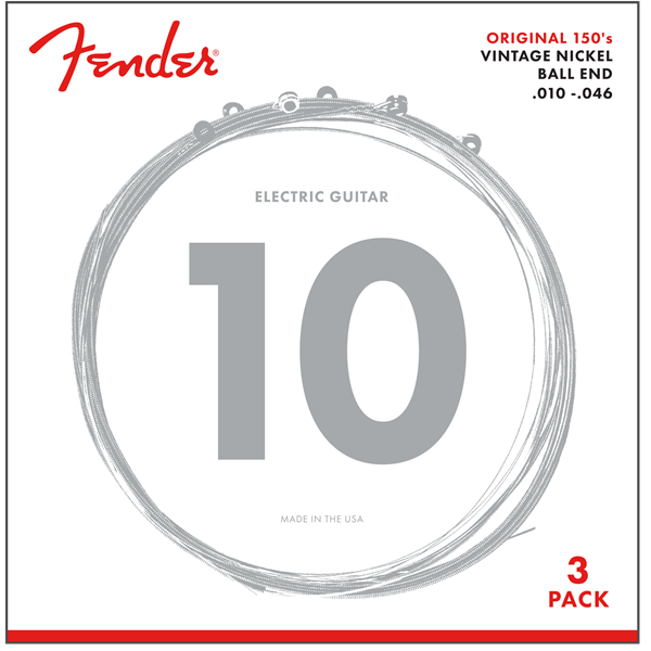 Fender Original Pure Nickel 150 Guitar Strings - 3-Pack