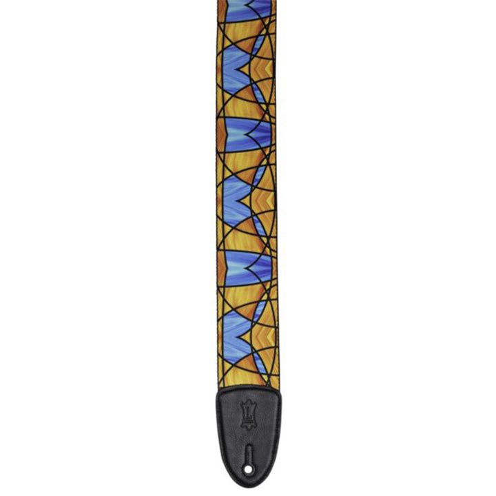 Levy's MP3SG-002 Stained Glass Guitar Strap - Orange and Blue