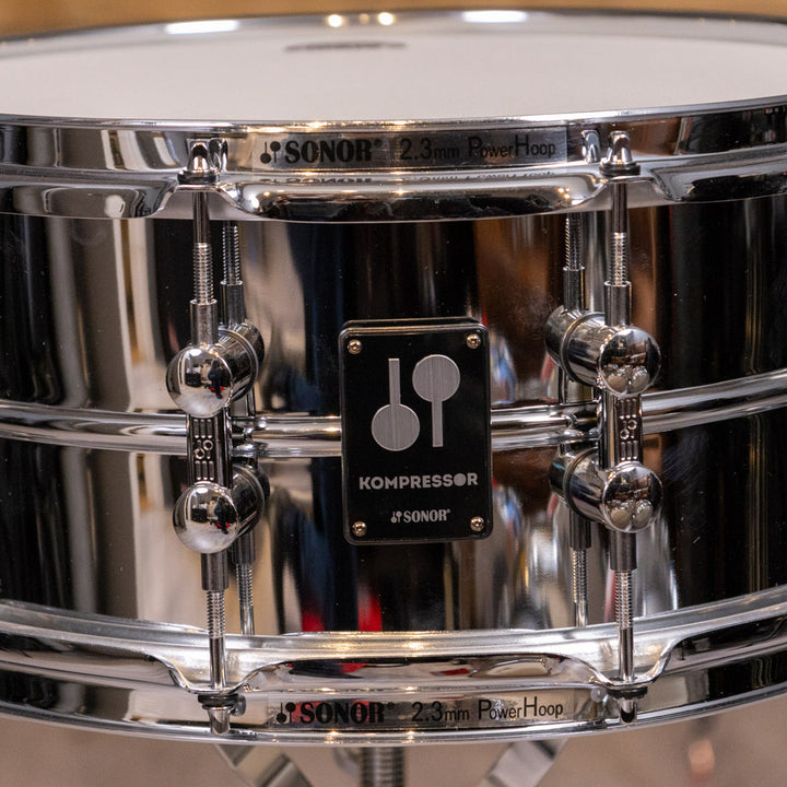 Sonor Kompressor Snare Drum 14x6.5 Inch, Steel, Chrome