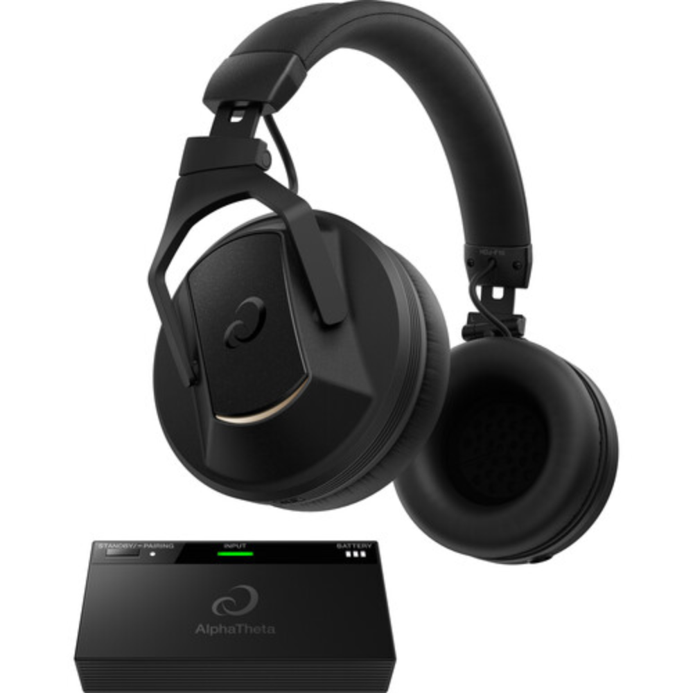 Pioneer DJ AlphaTheta HDJ-F10-TX Professional Wireless DJ Headphones w/ Transmitter