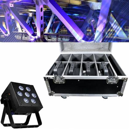 LCG Dice 6 Battery Powered LED Uplight Wash Lights (Pack of 8)