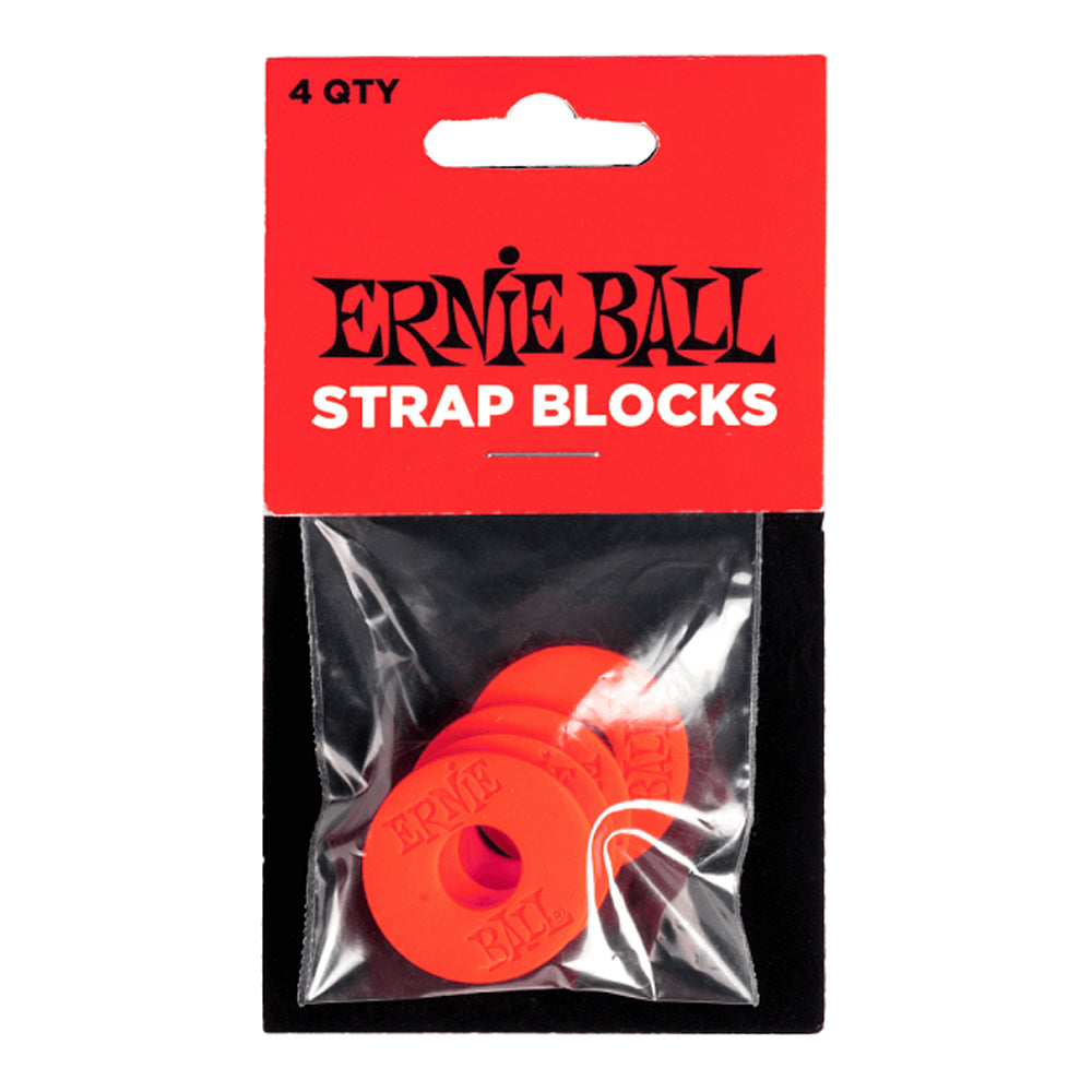 Ernie Ball Strap Blocks 4 Pack - Red