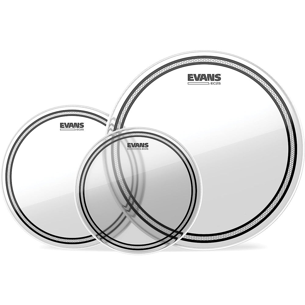 Evans ETP-EC2SCLR-S EC2 Clear Tom Pack - Standard - 12'' / 13'' / 16''