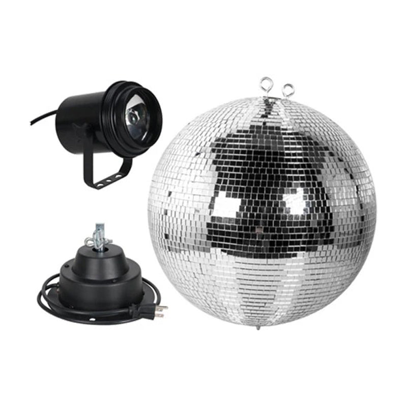 Eliminator Lighting M600EL Mirror Ball Kit - 16 inch Ball, Motor, Pinspot