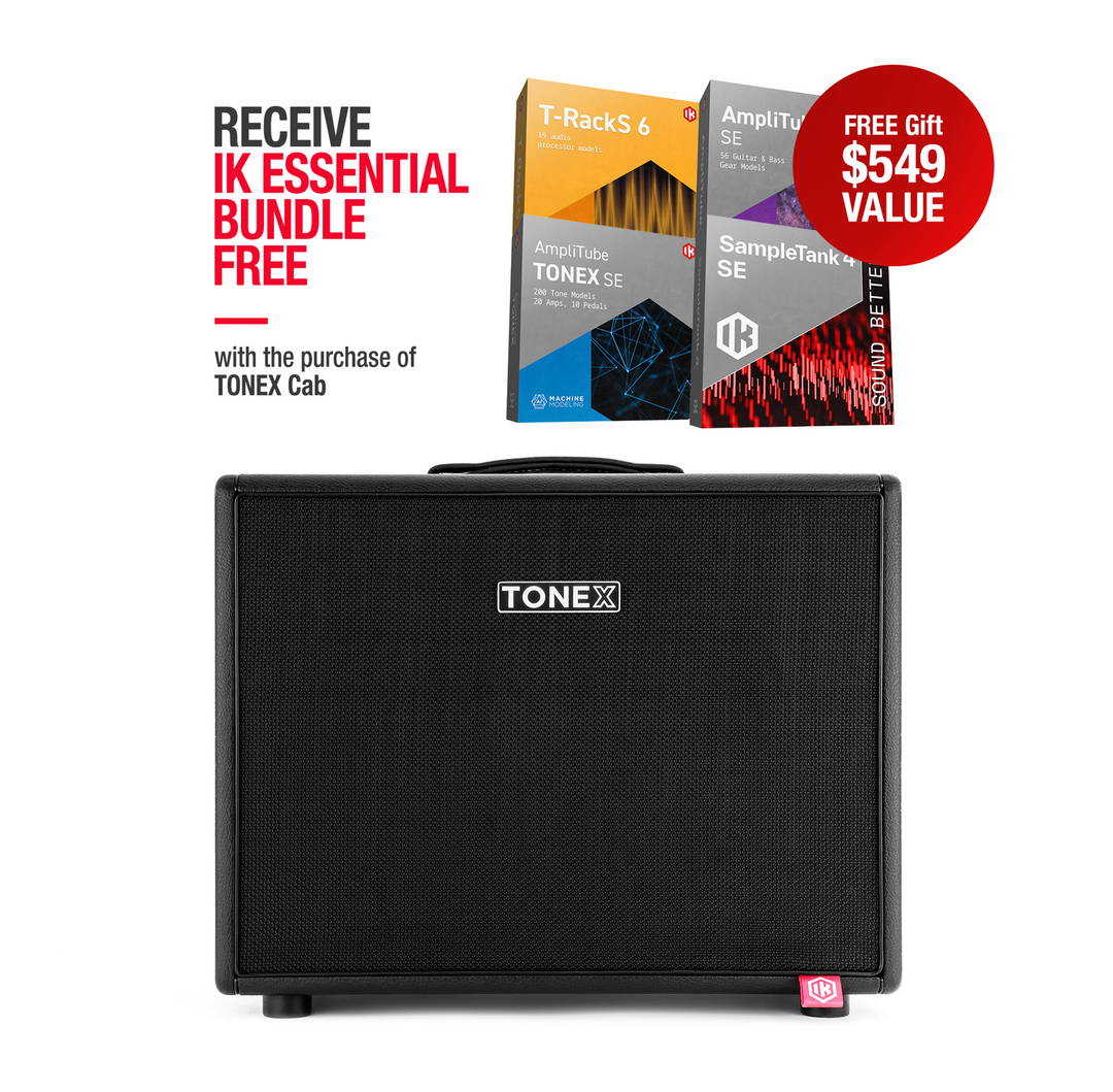 IK Multimedia ToneX Cab 700-watt 1 x 12-inch Powered Speaker Cabinet - Black