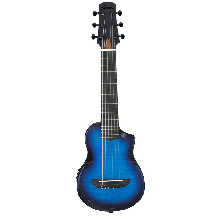 Ibanez Acoustic Guitar With Bag - Transparent Blue Sunburst Open Pore