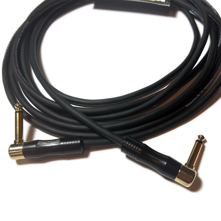 Stage & Studio TS Male-to-Male Dual Right Angle Instrument Patch Cable 10-Foot