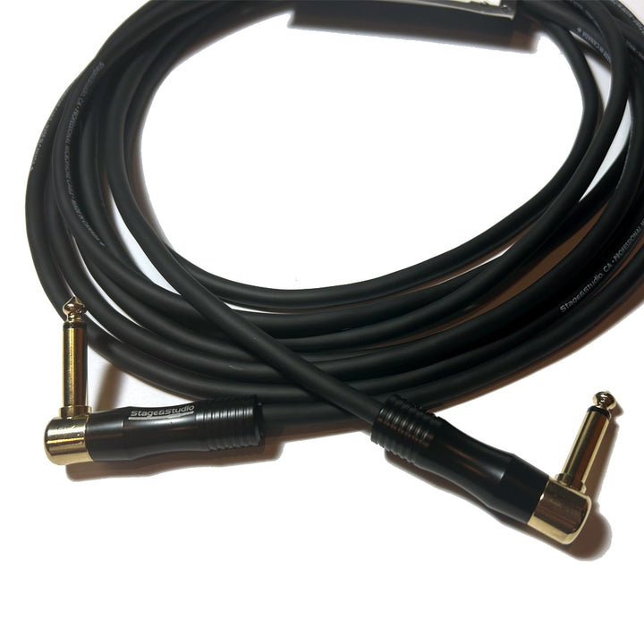 Stage & Studio TS Male-to-Male Dual Right Angle Instrument Patch Cable 15-Foot