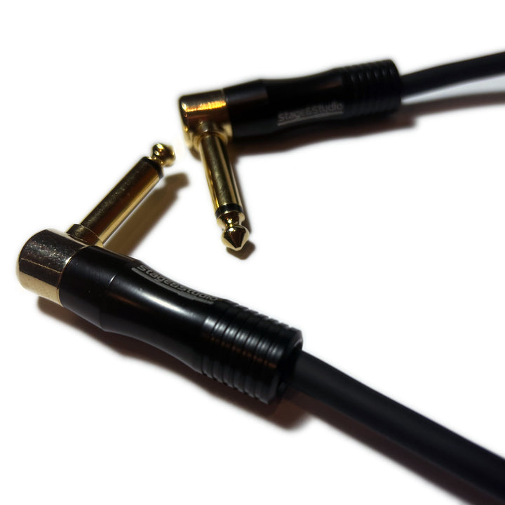 Stage & Studio TS Male-to-Male Dual Right Angle Instrument Patch Cable 15-Foot