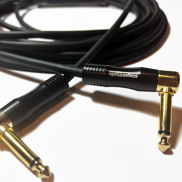 Stage & Studio TS Male-to-Male Dual Right Angle Instrument Patch Cable 20-Foot