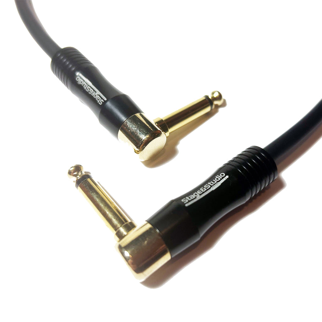 Stage & Studio TS Male-to-Male Dual Right Angle Instrument Patch Cable 20-Foot