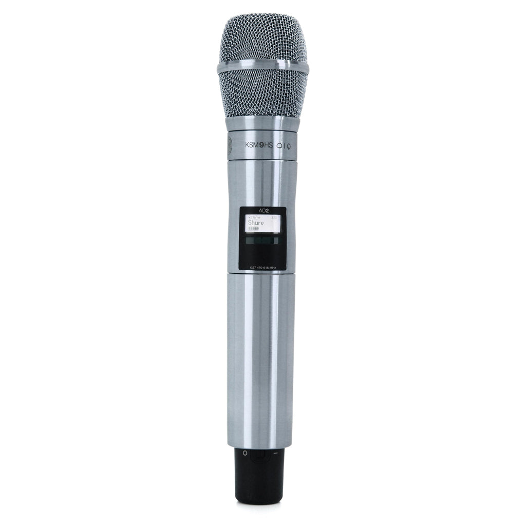Shure ADX2/K9HSN-G57 Digital Handheld Wireless Microphone Transmitter with KSM9HS Capsule 470 to 616 MHz - Nickel