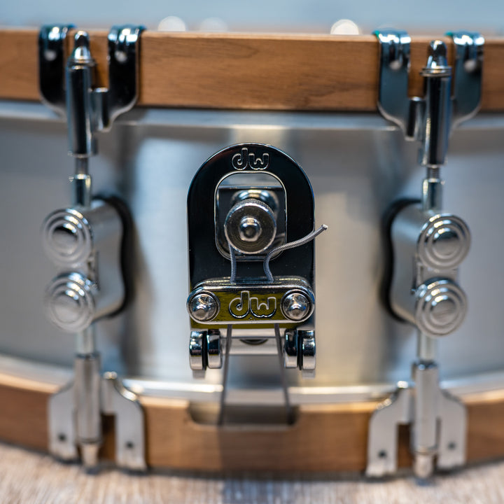 PDP Concept Select 5x14 Snare Drum - Aluminum with Walnut Wood Hoops