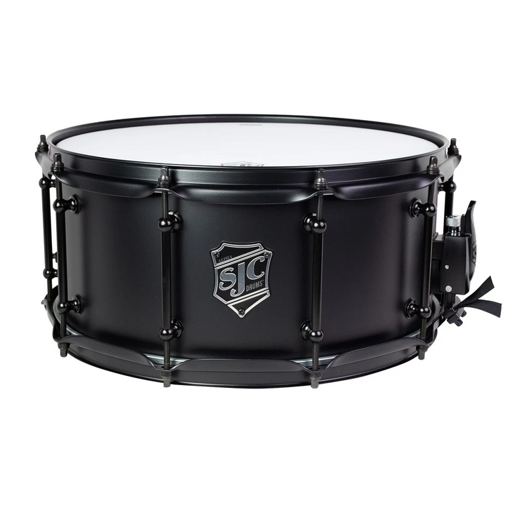 SJC Drums Alpha Steel Black Metal Snare Drum 6.5x14