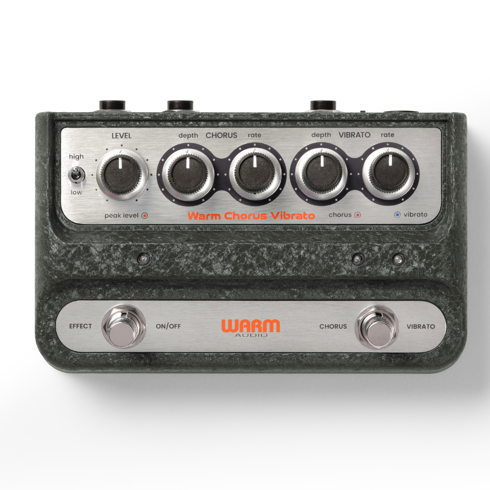 The WA-C1 Chorus Vibrato is a faithful recreation of the most celebrated all-analog chorus in guitar pedal history with additional no-compromise features for exploring legendary modulated tones. WA-C1 starts with a premium, all-analog preamp known for being a favorite of guitar players who demand ultra-responsiveness. The lush chorus setting features separated depth and rate controls to expand beyond the limitations of vintage units while delivering a true-to-original tone. The vibrato section is preserved 