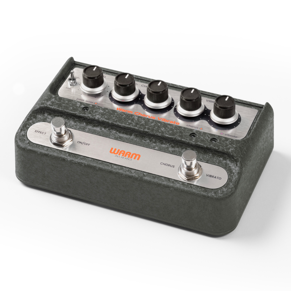 The WA-C1 Chorus Vibrato is a faithful recreation of the most celebrated all-analog chorus in guitar pedal history with additional no-compromise features for exploring legendary modulated tones. WA-C1 starts with a premium, all-analog preamp known for being a favorite of guitar players who demand ultra-responsiveness. The lush chorus setting features separated depth and rate controls to expand beyond the limitations of vintage units while delivering a true-to-original tone. The vibrato section is preserved 