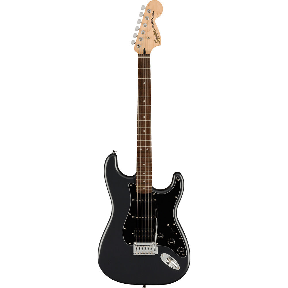 Squier Affinity Series Stratocaster HSS Guitar Player Pack (Charcoal Frost Metallic) 0372821069