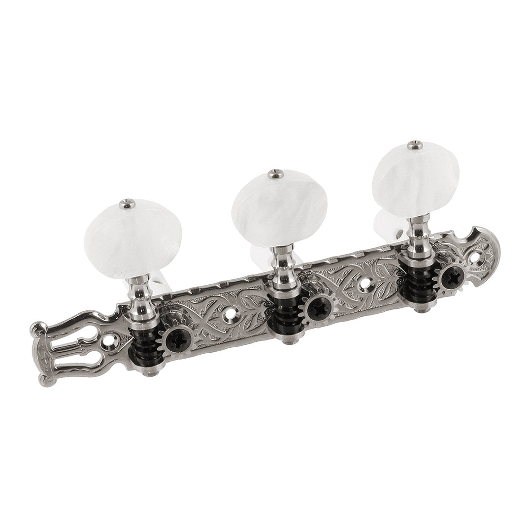 Allparts TK-7949 Gotoh Deluxe Classical Tuner Set with Pearloid Buttons Nickel