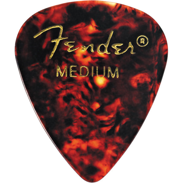 Fender Guitar Pick 351 Shape Classic Celluloid 1 Gross - Tortoise Shell - Medium, 144-Count